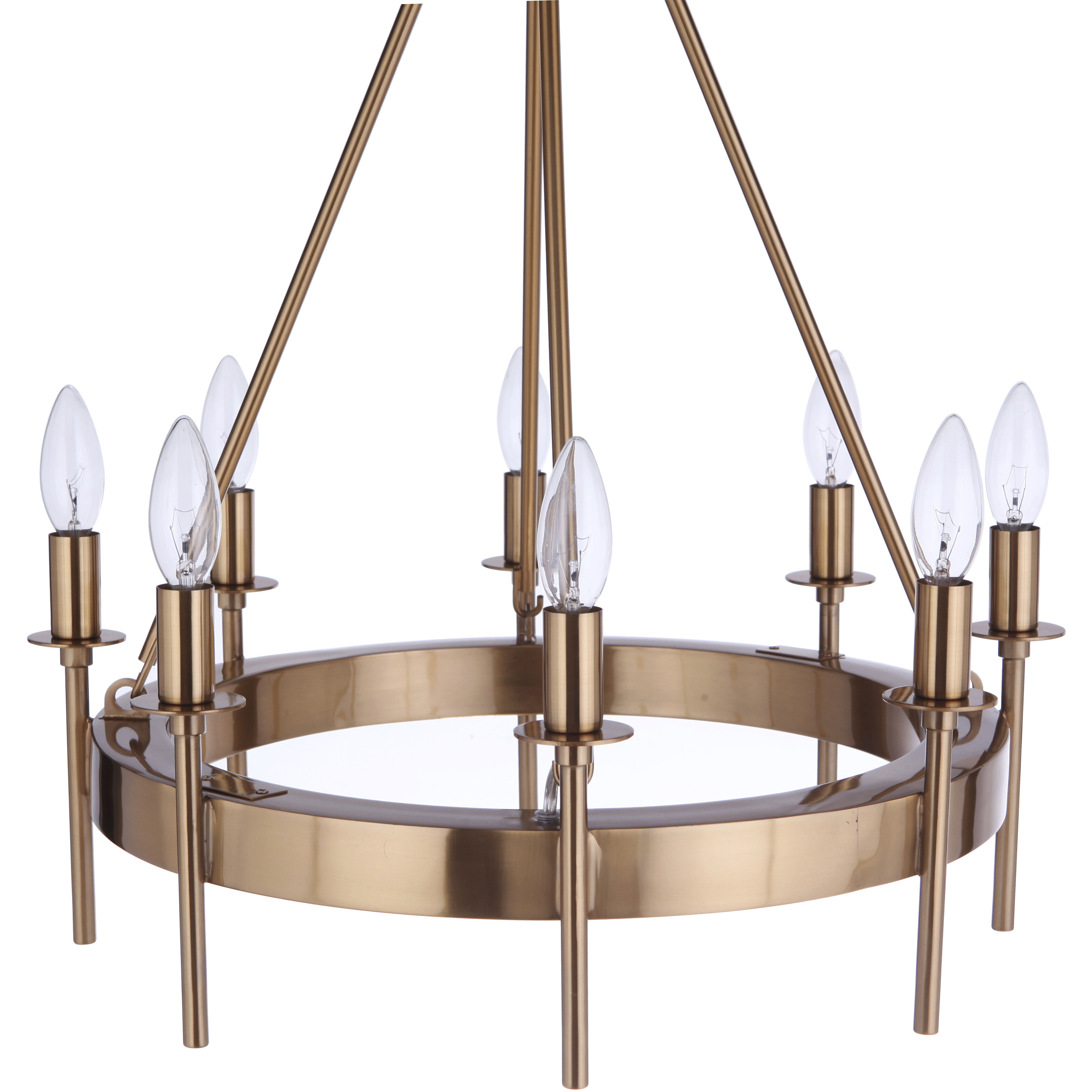 Larrson 8 Light 20 inch Satin Brass Chandelier Ceiling Light