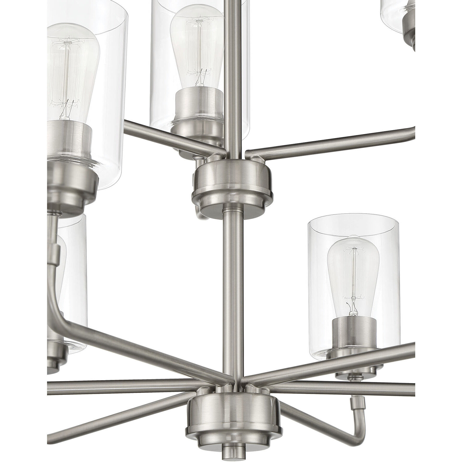 Stowe 9 Light 30 inch Brushed Polished Nickel Chandelier Ceiling Light