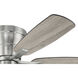Wheeler 42 inch Brushed Polished Nickel with Driftwood/Walnut Blades Fan
