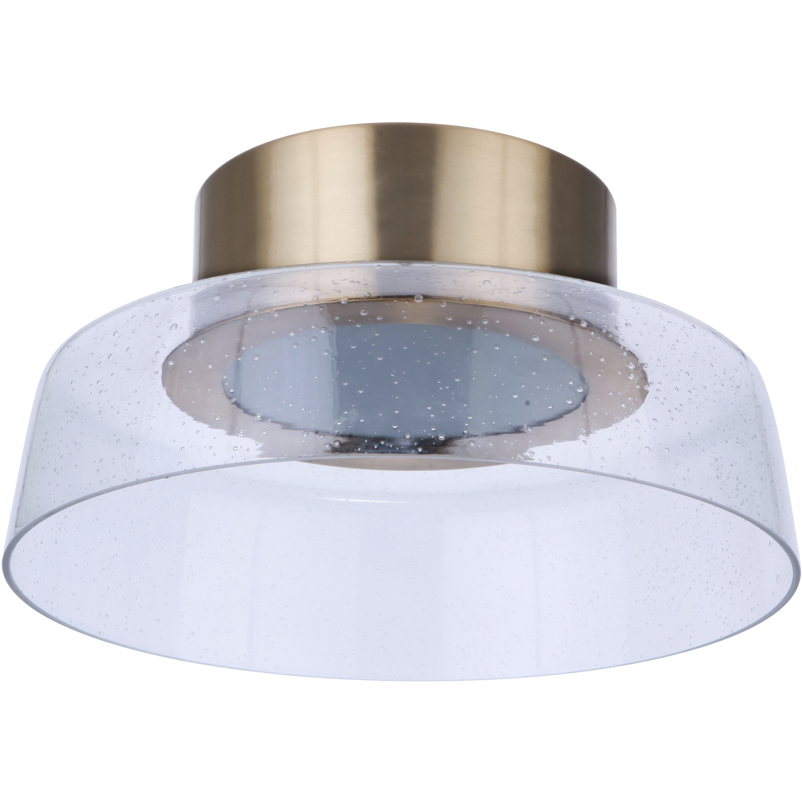 Centric LED 10.5 inch Satin Brass Flushmount Ceiling Light