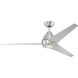 Acadian 56 inch Brushed Polished Nickel with Brushed Nickel Blades Fan
