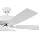 Pro Plus 112 52 inch White with White/Washed Oak Blades Contractor Ceiling Fan, Slim