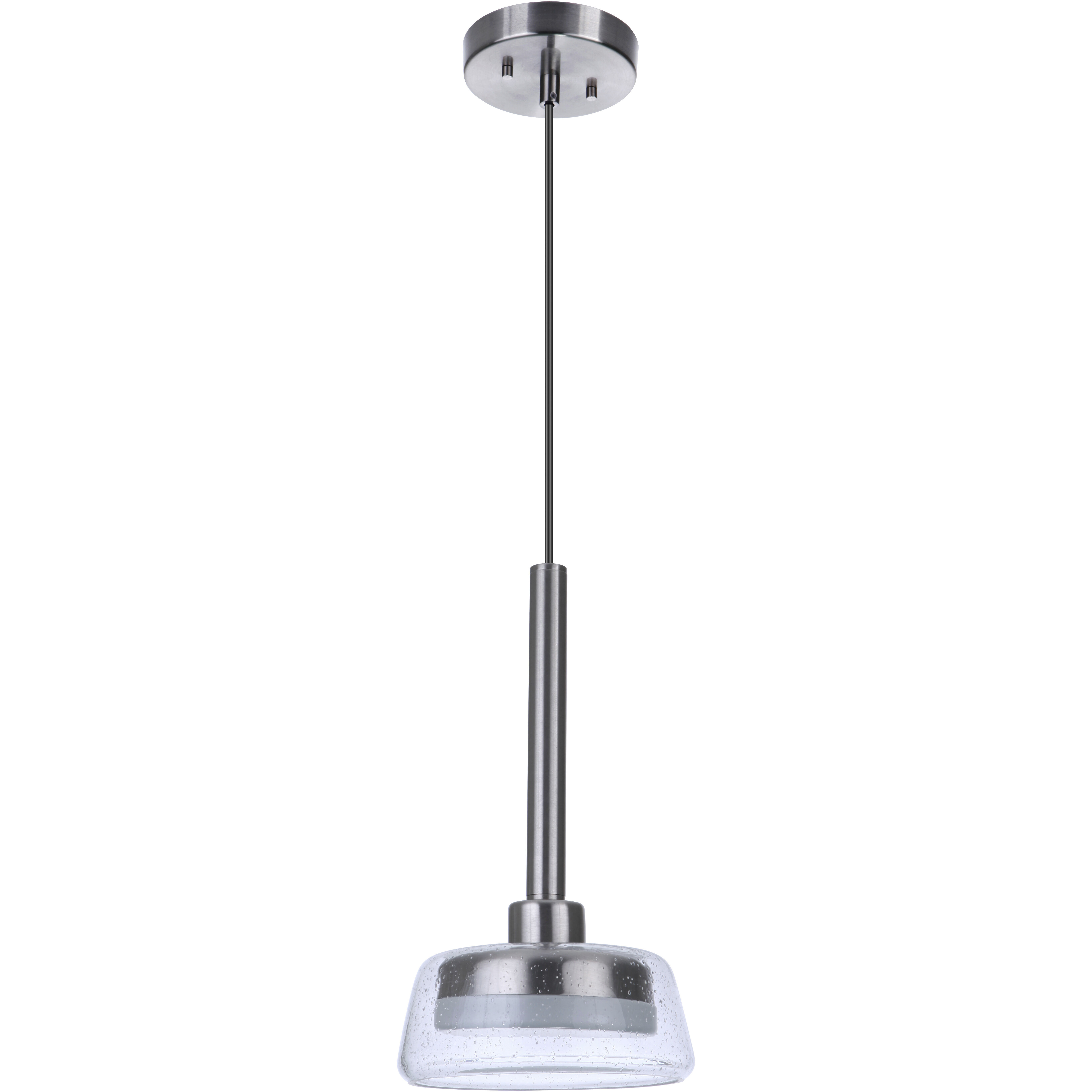 Centric LED 7 inch Brushed Polished Nickel Pendant Ceiling Light