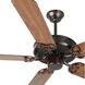 CXL 52 inch Oiled Bronze with Walnut Blades Ceiling Fan Kit in Light Kit Sold Separately, Plus Walnut