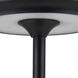 Rikki 11 inch 1.20 watt Flat Black Rechargeable Lamp Portable Light