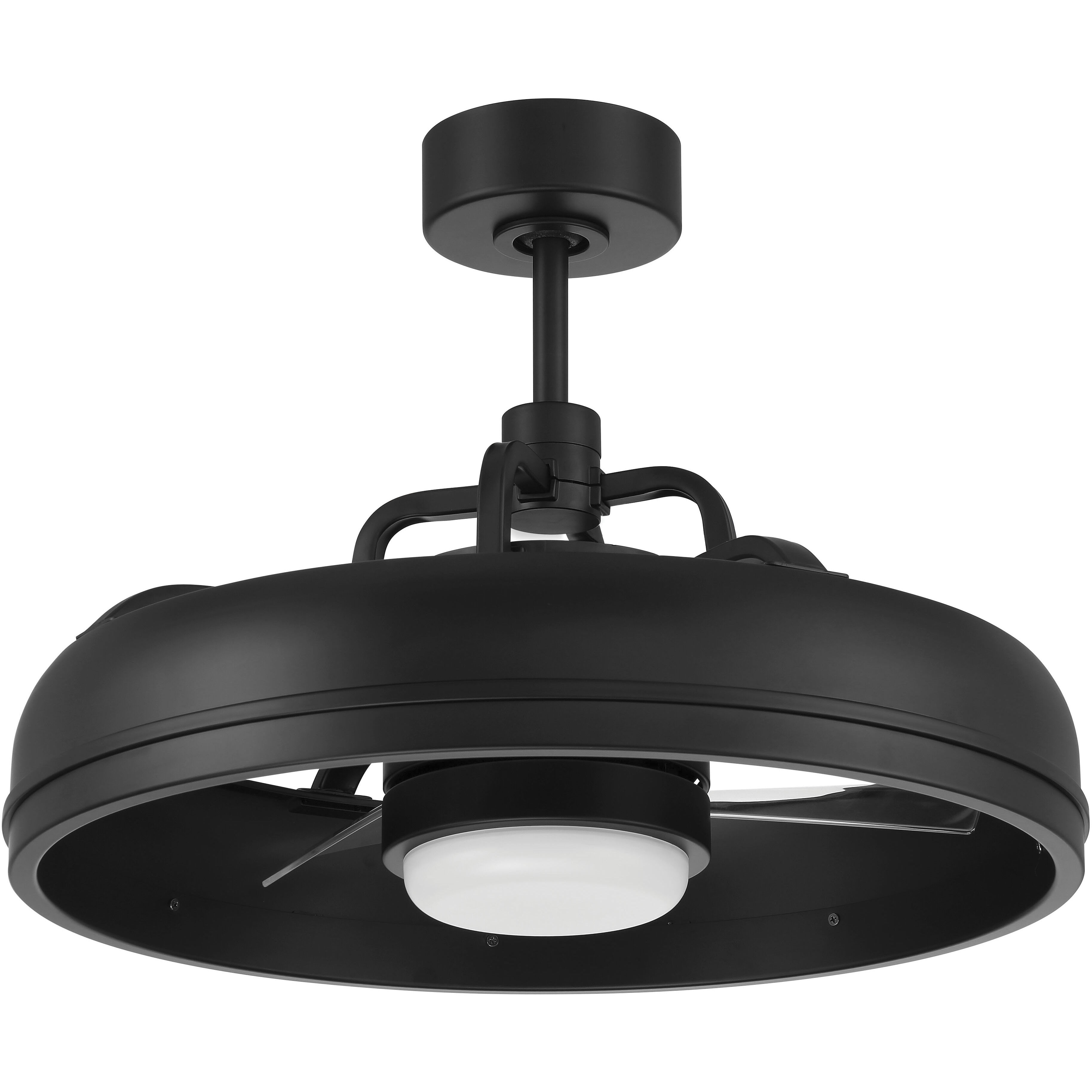 Taylor 20 inch Flat Black with Clear Acrylic Blades Ceiling Fan (Blades Included)