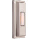 Beveled Rectangle Brushed Polished Nickel Push Button