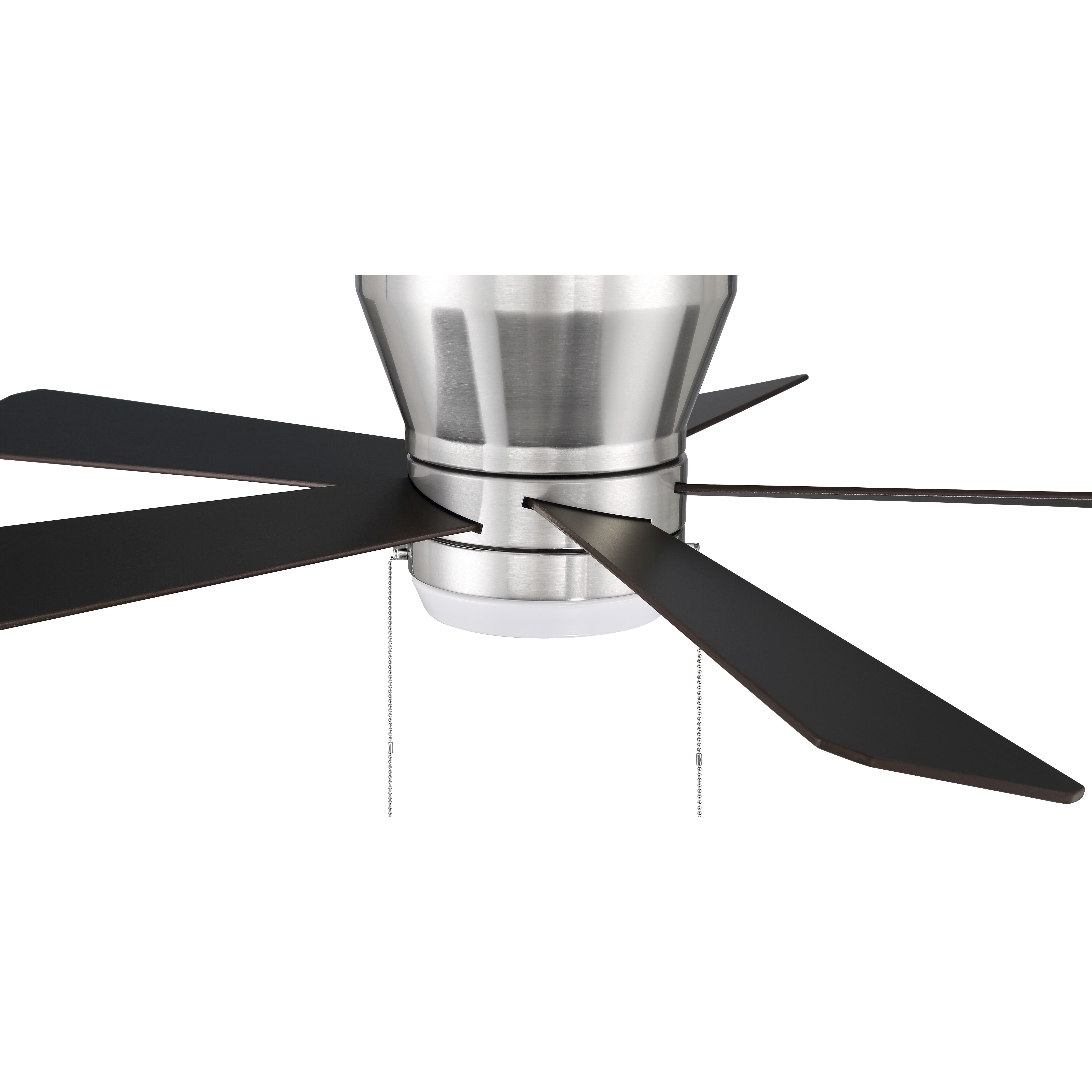 Merit 52 inch Brushed Polished Nickel with Black Walnut/Grey Walnut Blades Ceiling Fan