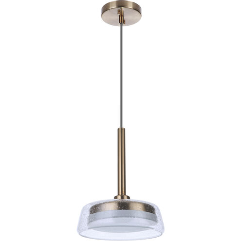 Centric LED 10 inch Satin Brass Pendant Ceiling Light