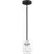 Neighborhood Thatcher 1 Light 5 inch Flat Black/Brushed Polished Nickel Mini Pendant Ceiling Light, Neighborhood Collection