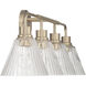 Pleated 4 Light 34 inch Premium Bronze Vanity Light Wall Light