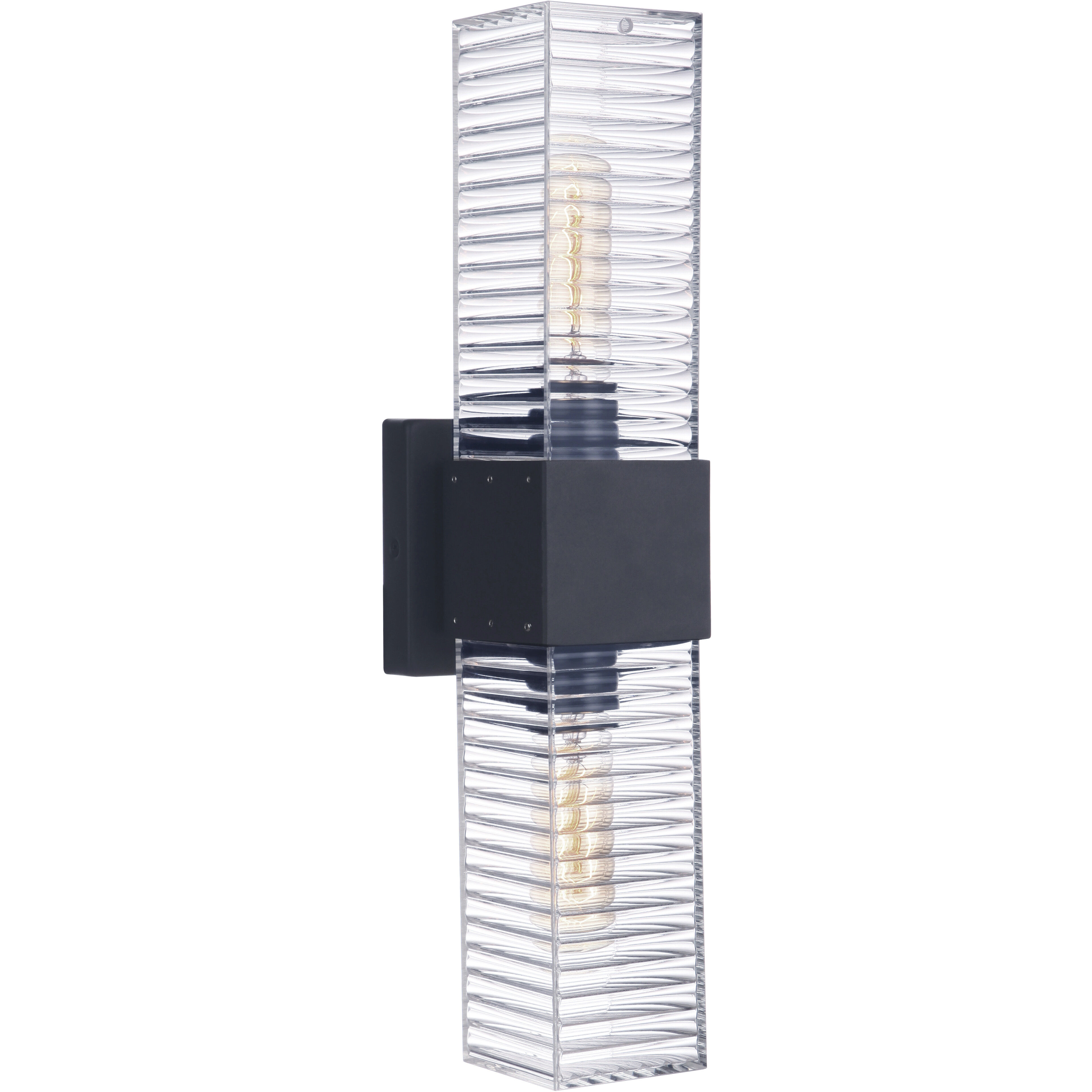 Ridge 2 Light 18 inch Midnight Outdoor Wall Sconce
