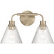 Pleated 2 Light 16.88 inch Premium Bronze Vanity Light Wall Light