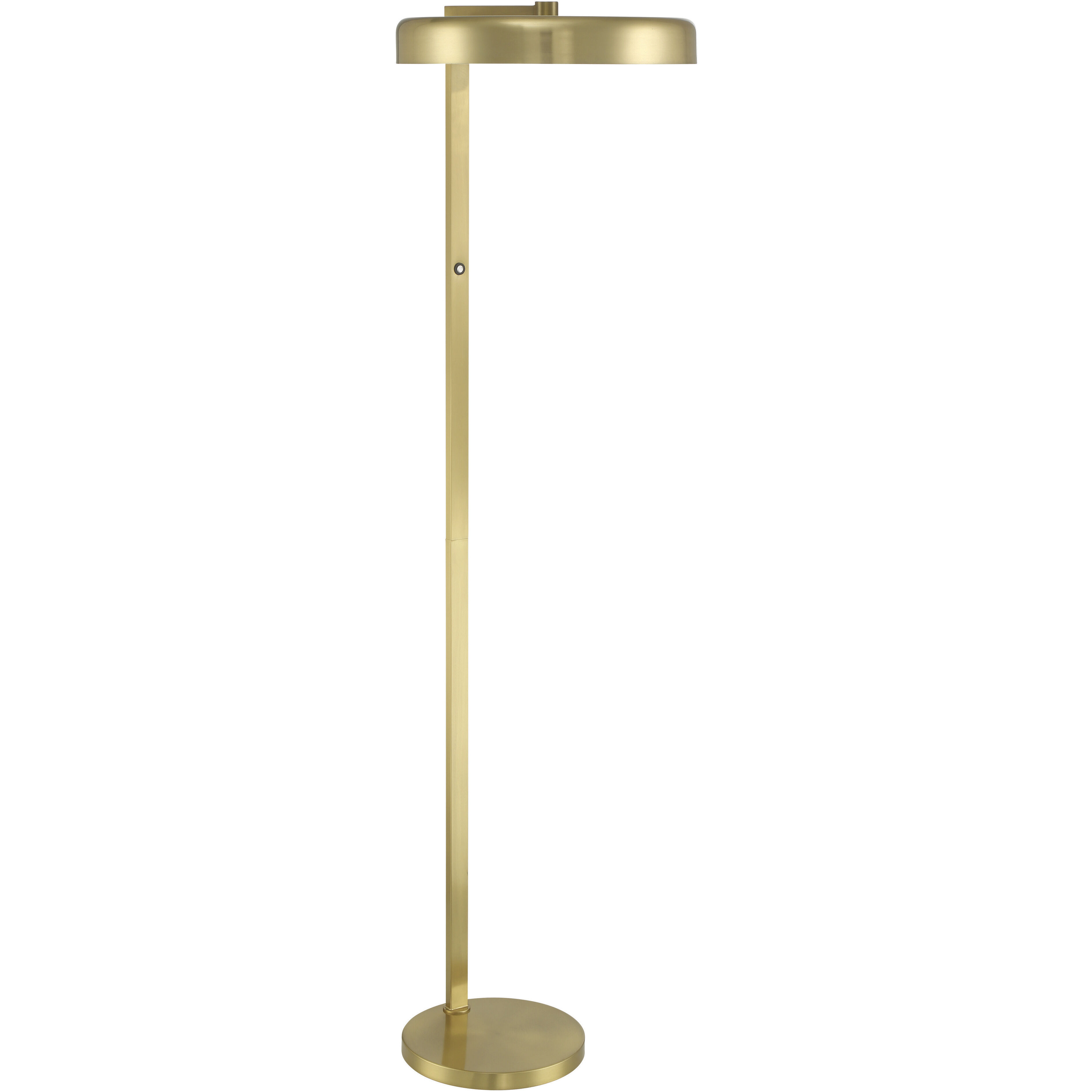 Keeva 57.05 inch 28 watt Satin Brass Floor Lamp Portable Light