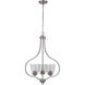 Neighborhood Serene 3 Light 22.5 inch Brushed Polished Nickel Foyer Light Ceiling Light in Clear Seeded, Neighborhood Collection