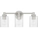 Lyndsey 3 Light 20.25 inch Brushed Polished Nickel Vanity Light Wall Light