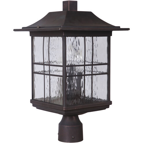 Dorset 3 Light 18 inch Aged Bronze Brushed Outdoor Post Mount, Large