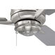 Moto 52 inch Brushed Polished Nickel with Brushed Nickel/Driftwood Blades Ceiling Fan