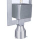 Perimeter 1 Light 25.13 inch Satin Aluminum Outdoor Post Mount