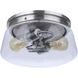 Laclede 2 Light 12 inch Satin Aluminum Outdoor Flushmount