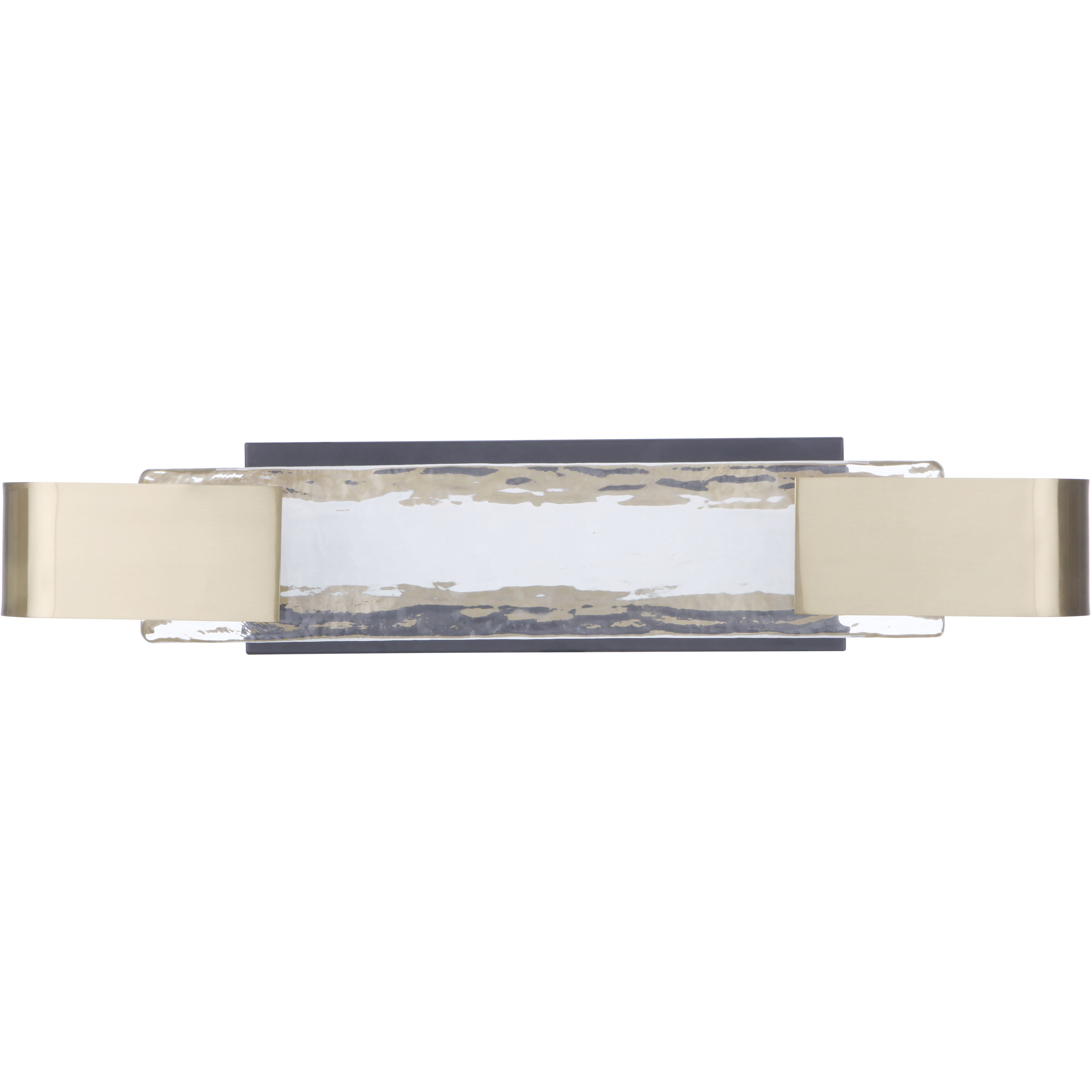 Harmony LED 24 inch Flat Black / Satin Brass Vanity Light Wall Light