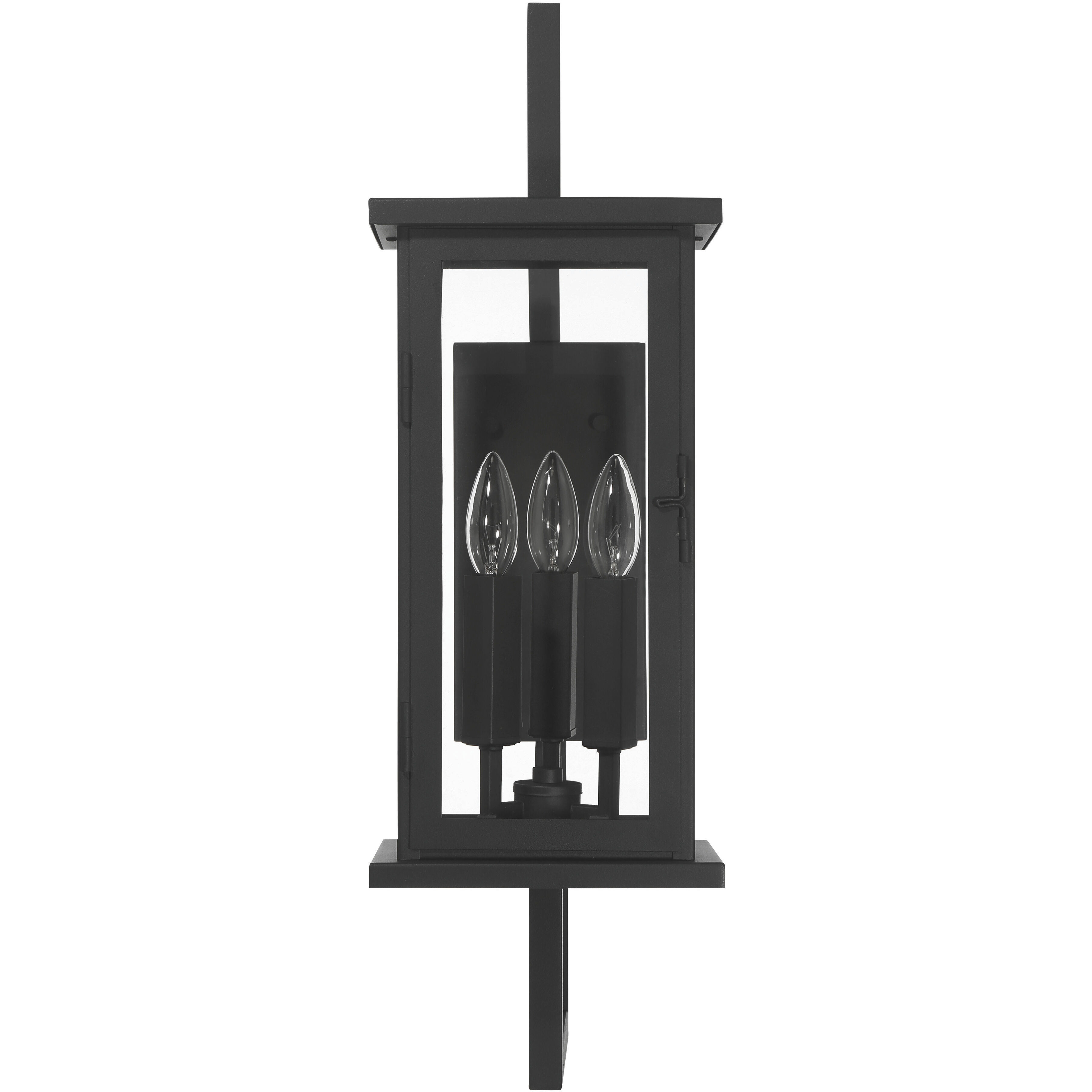 Jordan 3 Light 25.25 inch Textured Black Outdoor Wall Lantern
