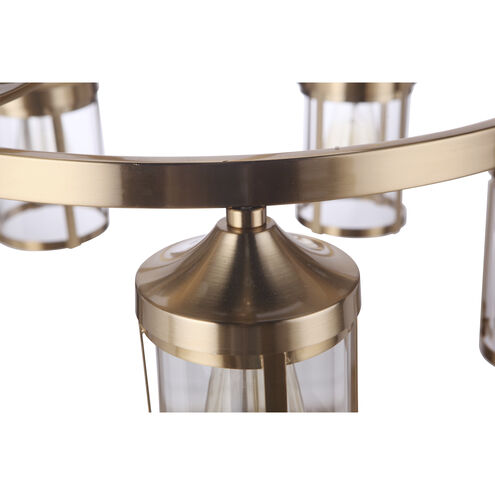 Elliot 5 Light 27 inch Satin Brass Chandelier Ceiling Light