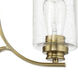 Bolden 3 Light 18 inch Satin Brass Chandelier Ceiling Light in Clear Seeded