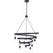 Tranquil 10 Light 25.25 inch Flat Black Chandelier Ceiling Light