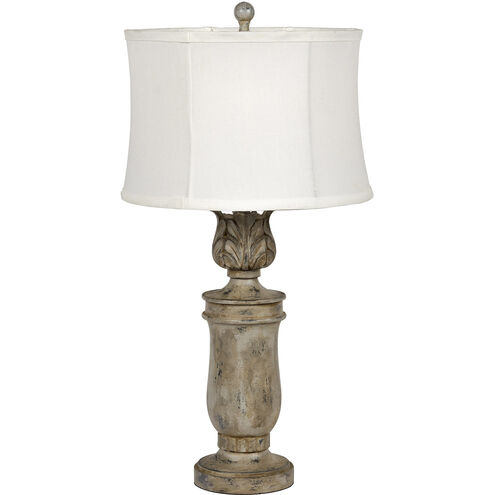 Litex 29 inch 100.00 watt Cottage Grey Table Lamp Portable Light