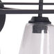 Drake 4 Light 33.08 inch Flat Black Vanity Light Wall Light