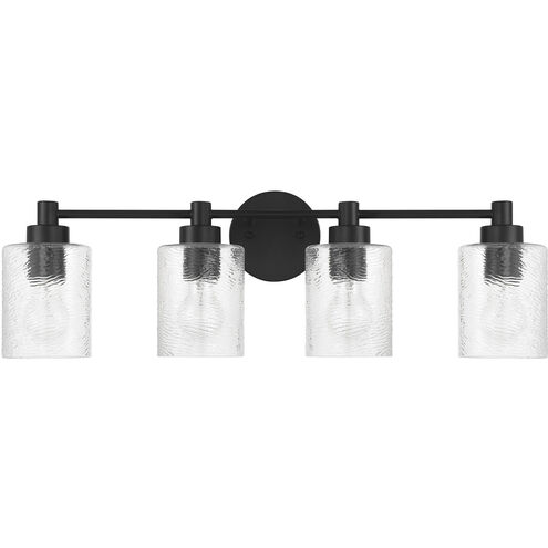 Lyndsey 4 Light 28.25 inch Flat Black Vanity Light Wall Light