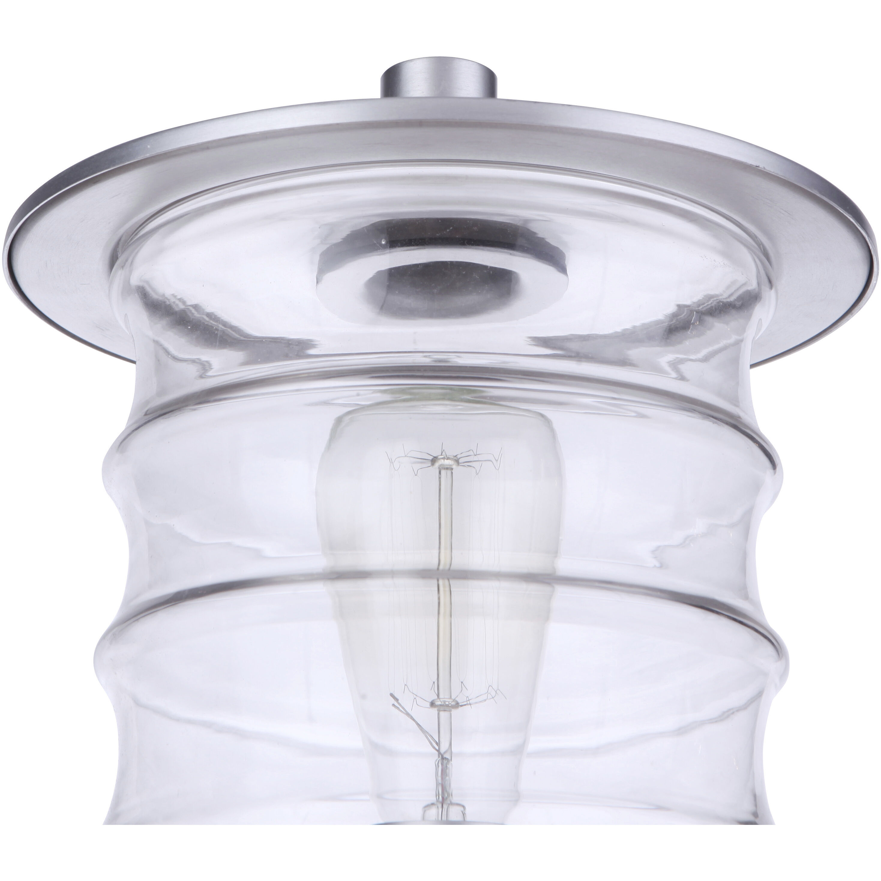 Canon 1 Light 14.13 inch Satin Aluminum Outdoor Post Mount