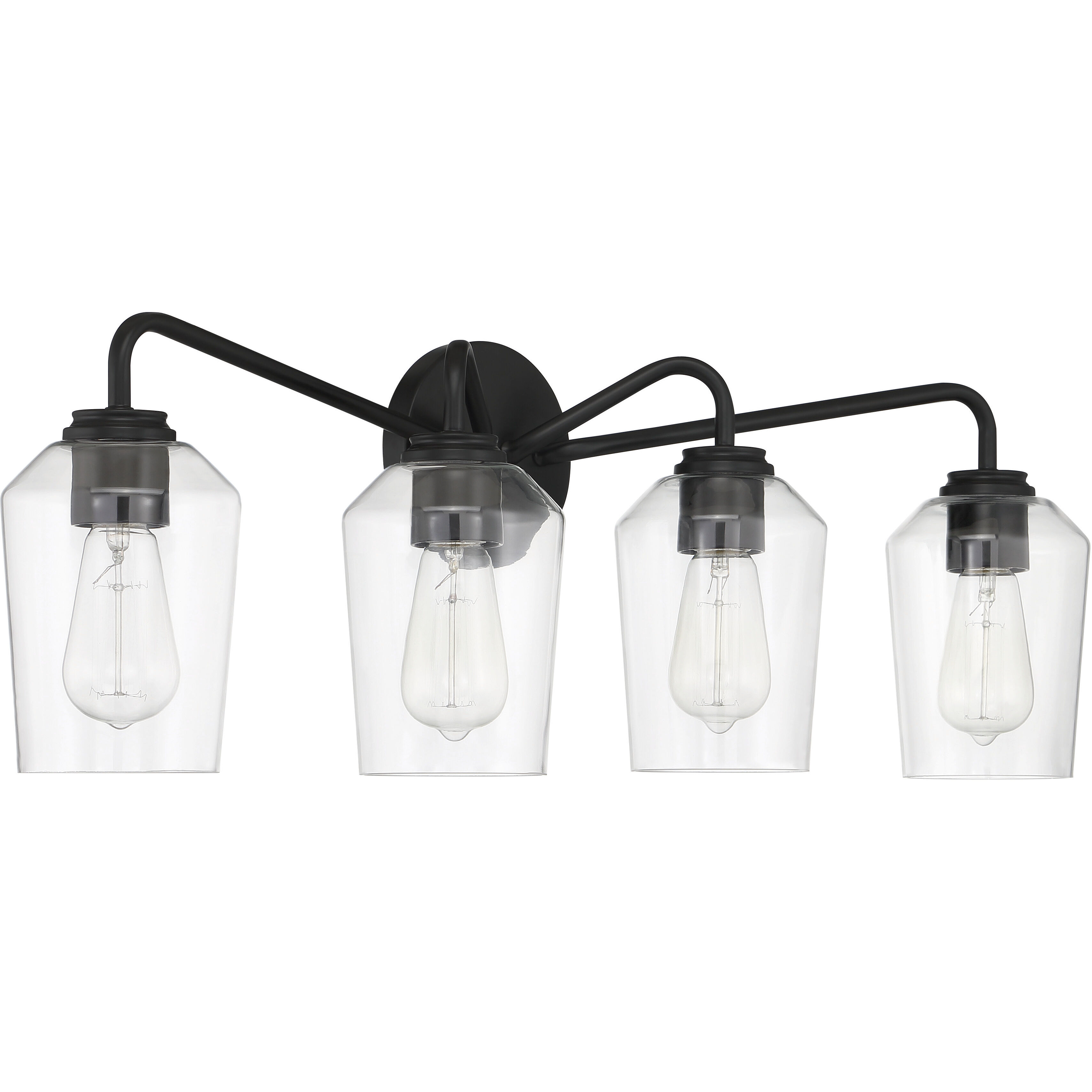 Shayna 4 Light 31 inch Flat Black Vanity Light Wall Light