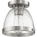 Lodie 1 Light 10 inch Brushed Polished Nickel Flushmount Ceiling Light