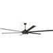 Prost 102 inch Espresso with White Wingtip Blades Ceiling Fan, Blades Included