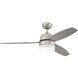 Beltre 52 inch Brushed Polished Nickel with Brushed Nickel/Maple Blades Fan