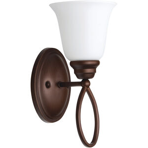 Cordova 1 Light 6 inch Old Bronze Wall Sconce Wall Light in White Frosted Glass, Jeremiah