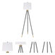 Bejamin 61 inch 60 watt Painted Black and Painted Gold Floor Lamp Portable Light