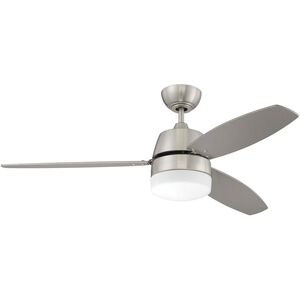 Beltre 52 inch Brushed Polished Nickel with Brushed Nickel/Maple Blades Ceiling Fan