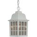 Grid Cage 1 Light 6 inch Textured Matte White Outdoor Pendant, Medium