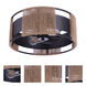 Kensey 2 Light 14.13 inch Flat Black Semi Flush Ceiling Light