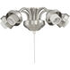 Universal LED Brushed Satin Nickel Fan Light Fitter, Shades Sold Separately