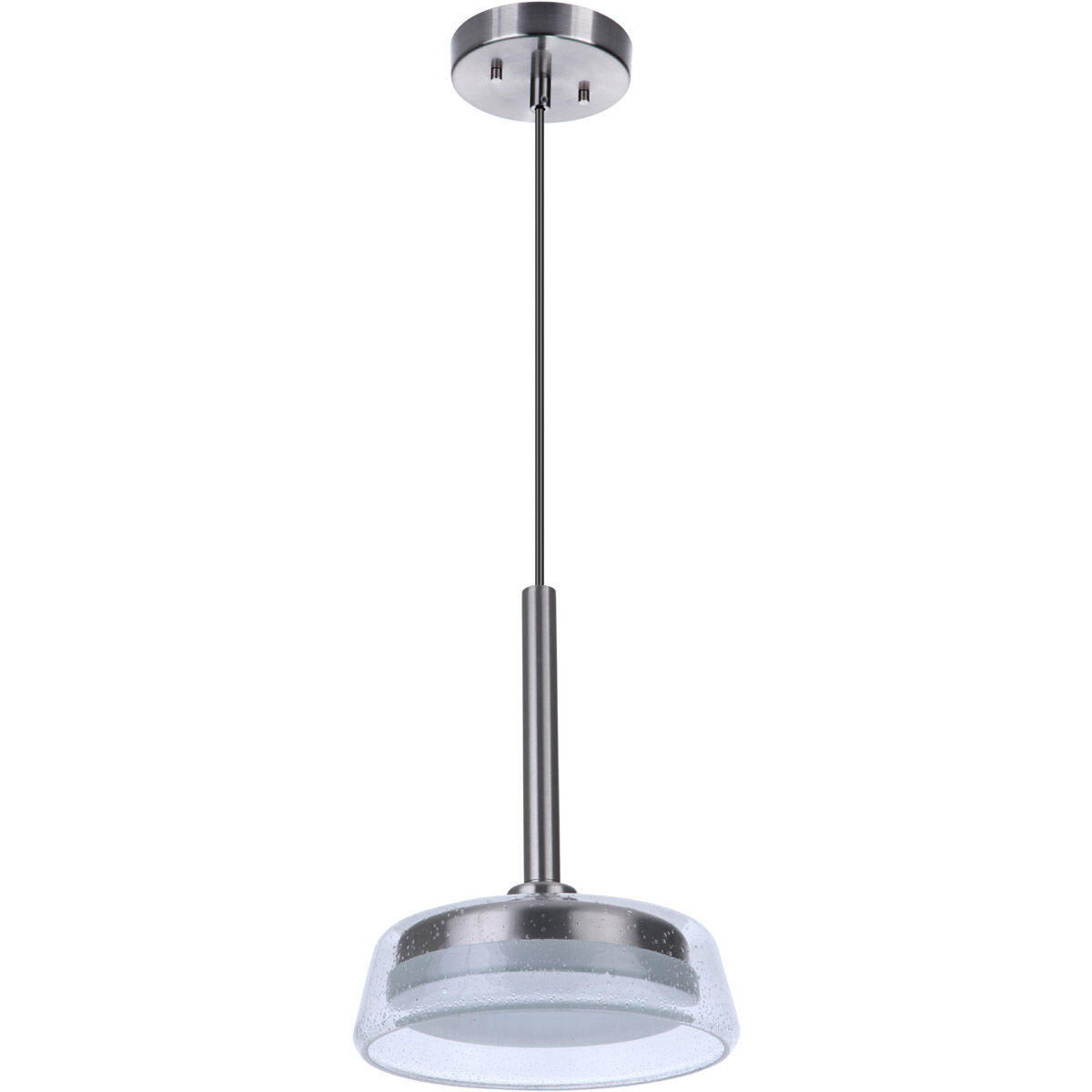 Centric LED 10 inch Brushed Polished Nickel Pendant Ceiling Light