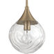 Reflection 1 Light 8 inch Premium Bronze Mini Pendant Ceiling Light