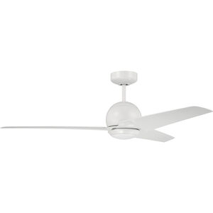 Nate 52 inch White with White/White Blades Ceiling Fan