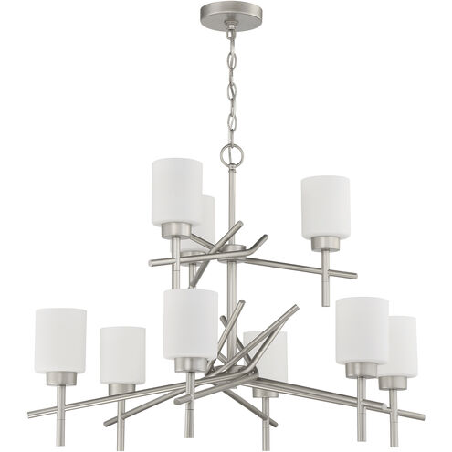 Cadence 9 Light 32 inch Satin Nickel Chandelier Ceiling Light