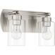 Hendrix 2 Light 14 inch Brushed Polished Nickel Vanity Light Wall Light