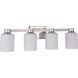 Bretton 4 Light 28 inch Polished Nickel Vanity Light Wall Light