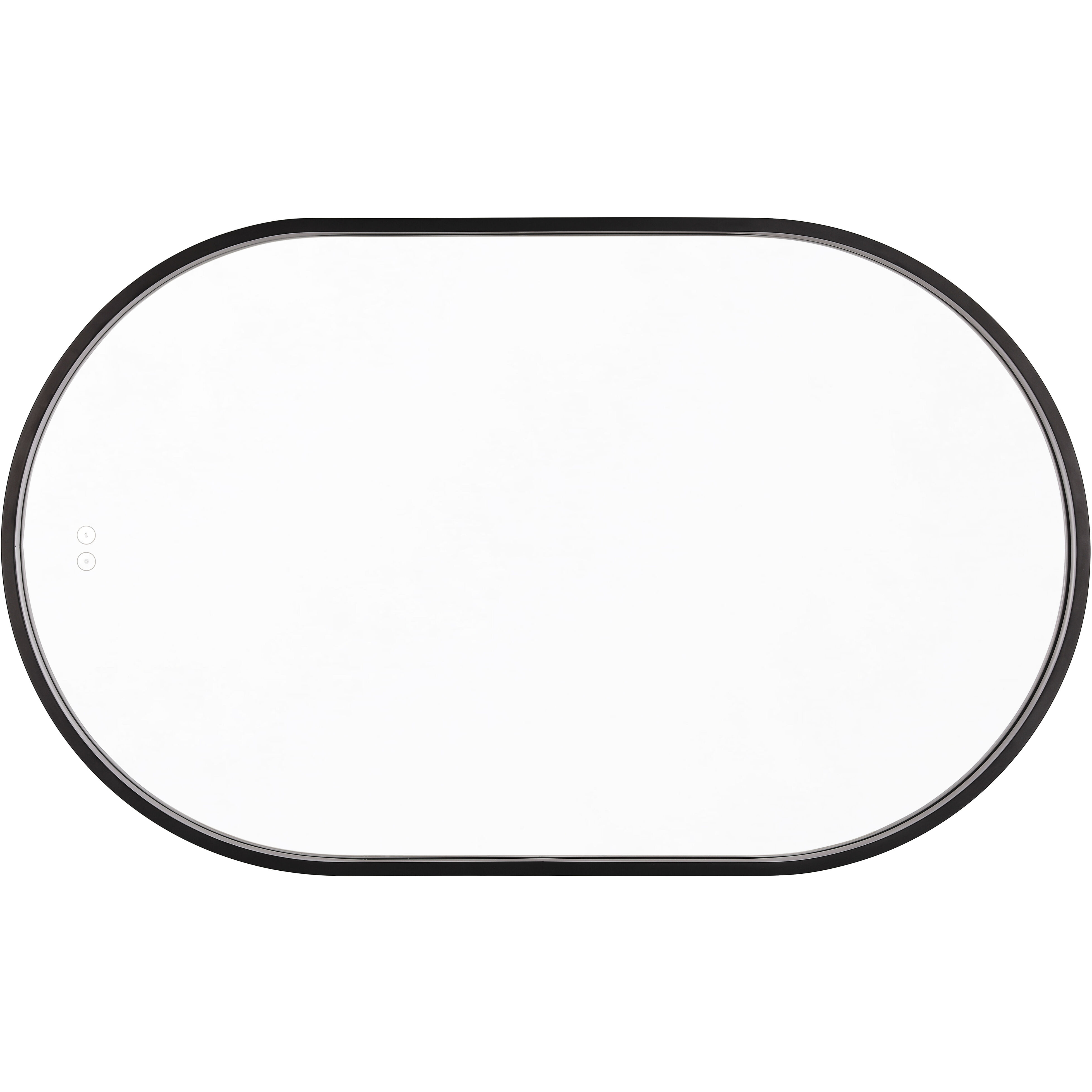 Rachel 40 X 24 inch Flat Black Framed LED Mirror, Edge Lit